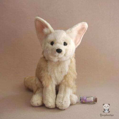 Plush Toys Simulation Animal Foxes Doll ChildrenS Toy Gift Big Ears Silver Fox good quality
