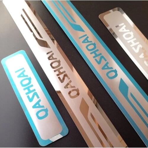 Car styling Car Decoration Accessories Car Stainless Steel Door Sill Scuff Plate for Nissan QASHQAI 2008-2020 4pcs/SET