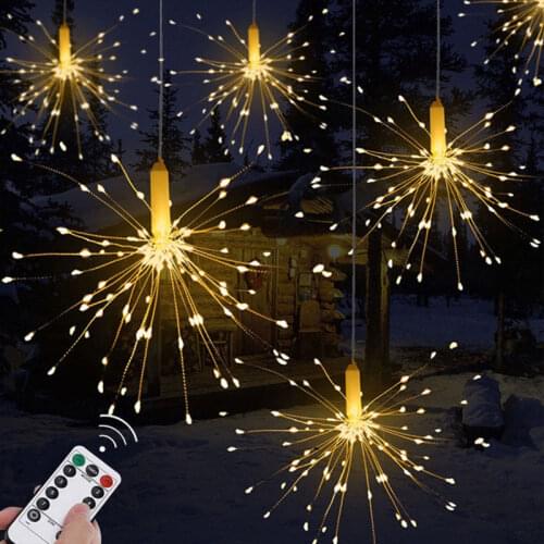 180LED Led Lights Decoration for Wall Bedroom Waterproof Firework Fairy Lights Copper Wire LED String Light Wedding Decor