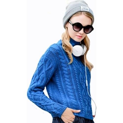 GABERLY Thick Soft Cashmere Twisted Sweaters and Pullovers Women Autumn Winter Turtleneck Sweater Female Top Knitted Brand