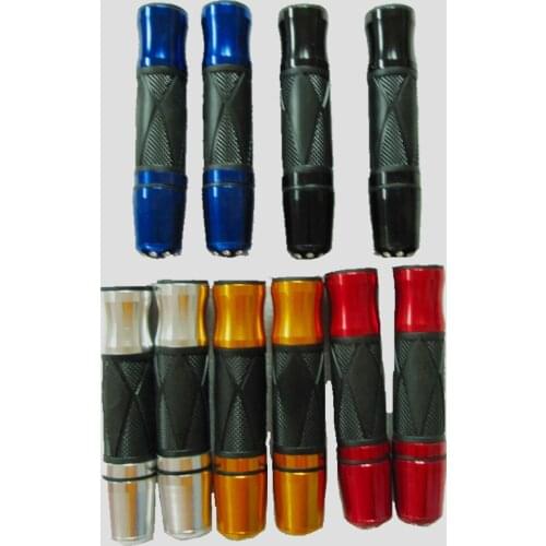 22mm 7/8" Universal Motorcycle Bike Handle Bar Aluminum GEL Rubber Hand Grips W/ CNC Bar Ends Caps