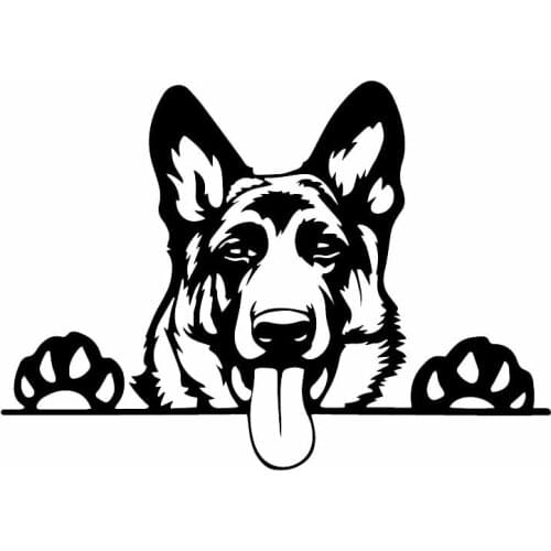 Car Sticker Funny Modern Art Animal German Shepherd Dog Auto Motorcycles Exterior Accessories Vinyl Decal,17cm*12cm