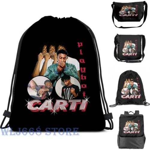 Funny graphic print shoulder Bags women VINTAGE PLAYBOI CARTI TEE BY CINCO FLARE Single shoulder backpack travel for men Gym Bag