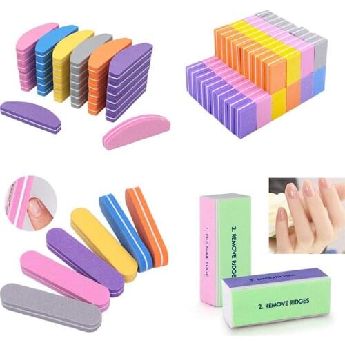 10/20Pcs Sponge Buffer Block Nail Sanding Fingernail Grinding UV Gel Polishing Nail Files Pedicure Tools for Manicure Designs