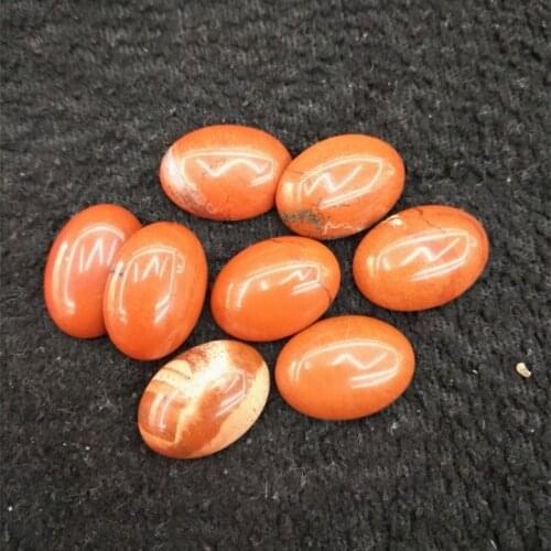 20pcs nature red stone cabochons oval shape 13x18mm for diy jewelry components beads accessories beads cabs top selling findings