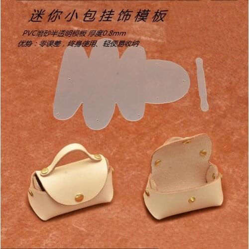 2020 DIY leather craft Mini bag Small coin purse sewing pattern pvc template