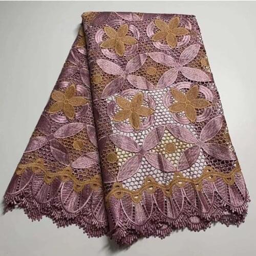 African Cord Lace Fabric With Stones Velvet Lace Fabric French Latest Guipure Lace Cord Lace Fabric Embroiderey For Dress DFS154