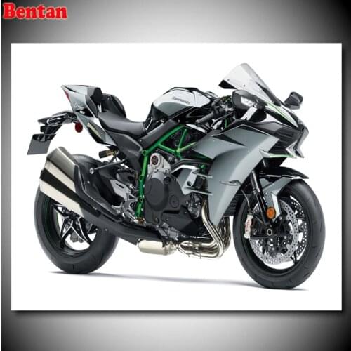 5D Diy Diamond Painting Kawasaki Ninja H2R Motorcycle Cross Stitch Diamond Mosaic Craft Diamond Embroidery Needlework art