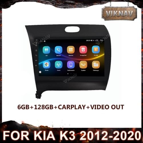 Car Radio For KIA K3 2012-2020 Multimedia 1024*600 Android 10.0 DVD GPS Navigation Player Car Stereo Head unit wifi HD Screen