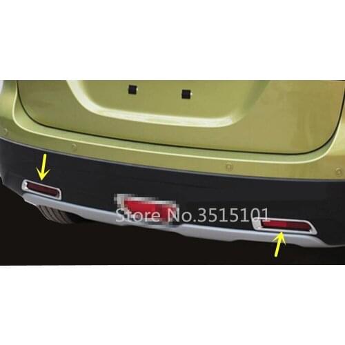 Car ABS Chrome Cover Trim Rear Back Tail Rear Fog Light Lamp Frame Stick 2pcs For Suzuki S-Cross Scross SX4 2017 2018 2019 2020