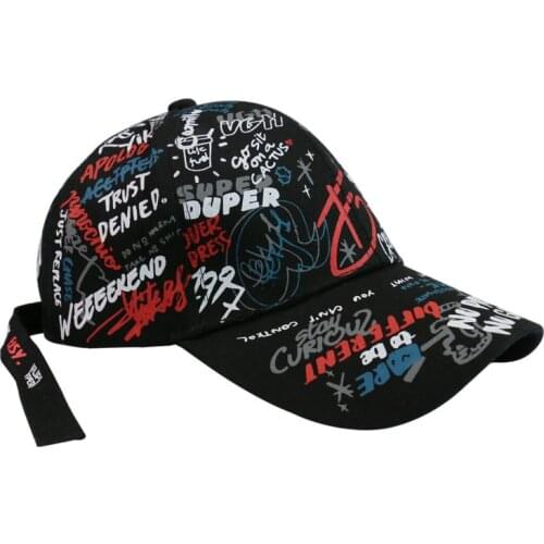 Graffiti Printed Baseball Cap Men Women Hip Hop Hats Fashion Brand Baseball Hat Unisex Adjustable Sports Caps Gorras