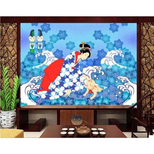 Custom 3d large wallpaper,Japanese traditional beauty murals,hotel restaurant living room tv sofa wall bedroom papel de parede
