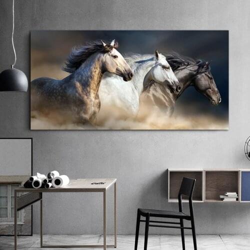 Big Size Canvas Animal Painting Modern Living Room Decoration Wall Art Horse Canvas Prints Cuadros Posters and Prints no frame
