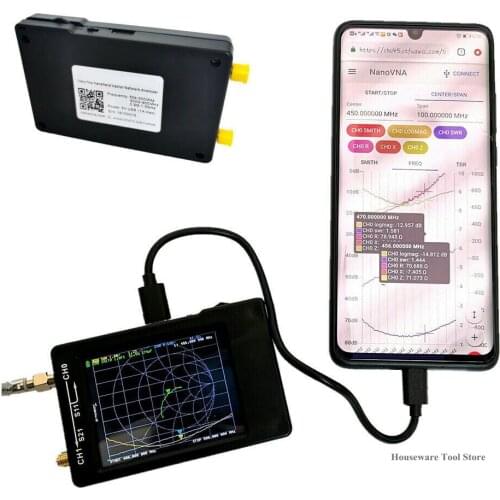 Digital NanoVNA-H 50KHz-1.5GHz Vector Antenna Network Analyzer VHF/UHF UV VNA/HF 2.8" LCD Touch Screen