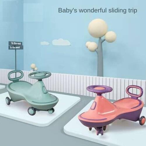 Children 1-6 Years Old Twisted Car Music Light Silent Taxi Swing Niu Niu Car