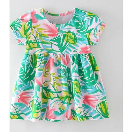 Children Kids Infant Princess Dresses for Girls Casual One-piece Dress Tee Brand Quality Cotton Cartoon Summer Baby Girl Clothes