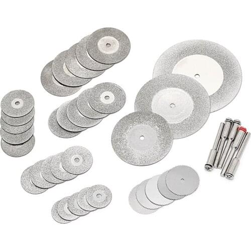 38 Pcs Diamonte Cutting Disc Saw Blade Grinding Wheel Set Rotary Tool Circular 50JC