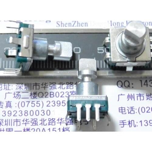 EC11-type encoder with switch 30 positioning digital handle length 13mm car DV volume potentiometer free shippping