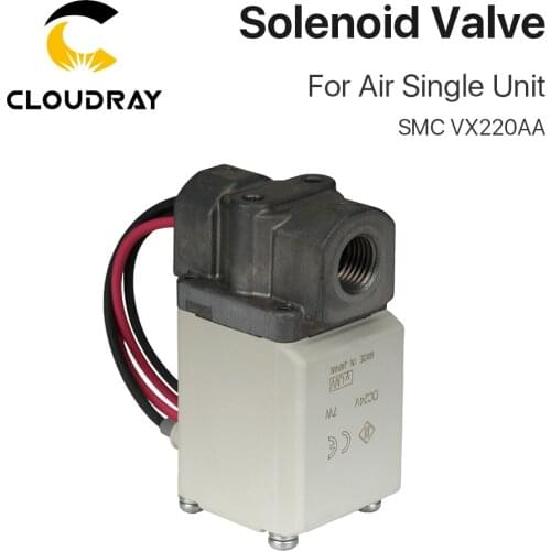 Cloudray Solenoid Valve SMC VX220AA 24V 220V 1/4" BSP Direct 2 Post Solenoid Valve For Air Single Unit Laser Cutting Machine