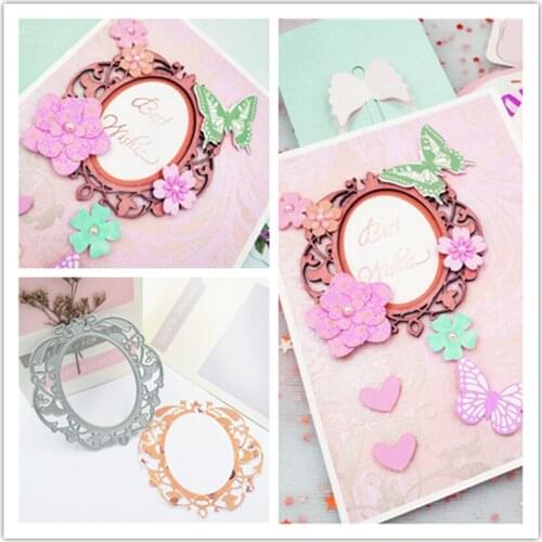 The Elliptical Mirror Metal Cutting Dies Stencil Scrapbooking Photo Album Card Paper Embossing Craft DIY