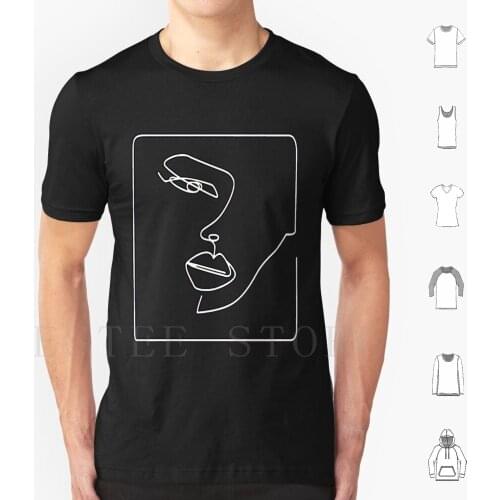 Face Line Art T Shirt Print Cotton Face Line Unique Line Art V Line Face Line Face V Shaped Chin Korean V Line V Line Chin Mid