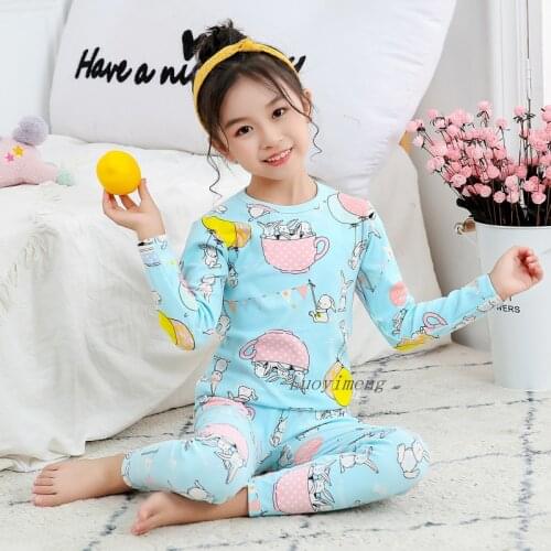 Cotton Long Sleeve Baby Girls Clothes Boys Pajamas Children Cartoon Pajamas Sets Baby Sleepwear Pajamas Kids for Girls Nightwear