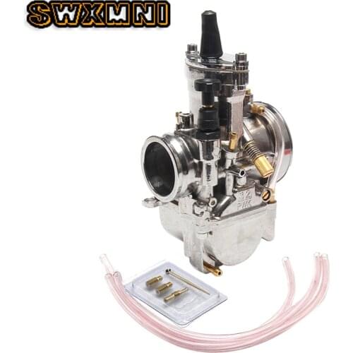New PWK 32mm Plating Silver Carburetor for Mikuni Model 100-300cc Motorcycle Scooter UTV ATV Universal Motorcycle