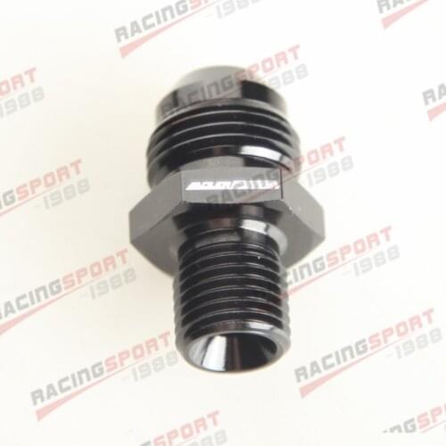 Male -8 AN 8AN -8AN AN8 Flare To M14x1.5 Metric Straight Fitting black