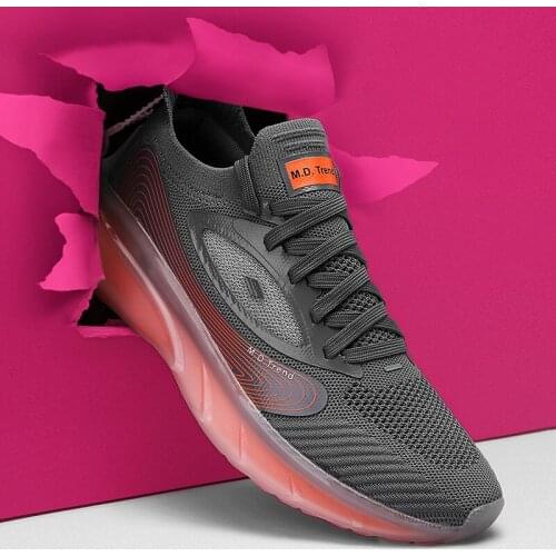 Mens Shoes 2021 Running Sneakers Male Mesh Breathable Sport Training Shoes Outdoor Fashion Damping Athletic Footwear Big Size 46