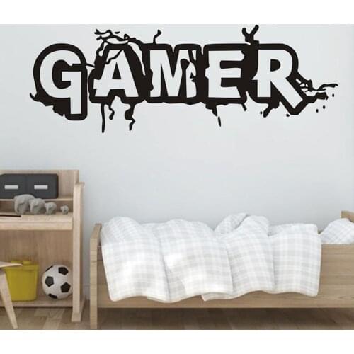 Wall Sticker Removable Gamer Decal Mural Home Bedroom Living Room DIY Decor remove to other place without residue on the wall