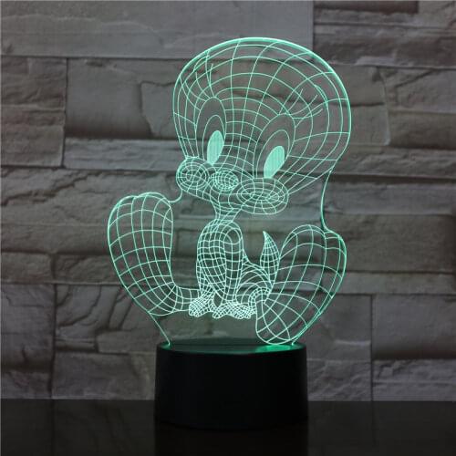 TweetyBird 3D LED Night Light USB Touch Sensor RGBW Decor Child Kids Gift Cartoon Figure Tweety Bird Table Lamp Bedroom 1938