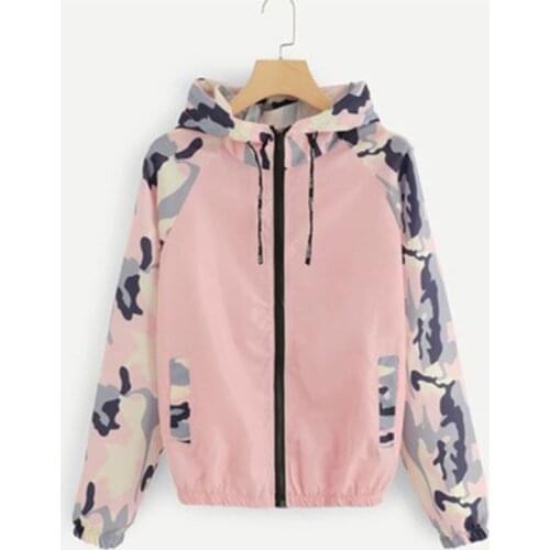 New Outdoor Sport Jacket Women Long Sleeve Zipper Color Patchwork Thin Skinsuits Hooded Sport Coat Autumn Female Hiking Coat #A