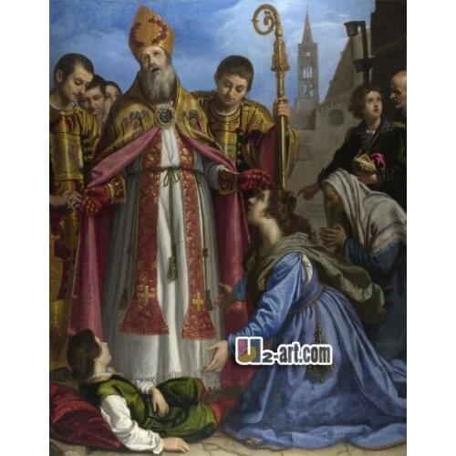 Canvas Prints (Giovanni Bilivert ) Saint Zenobius revives a Dead Boy wholesale fine art reproduction painting Religion-126