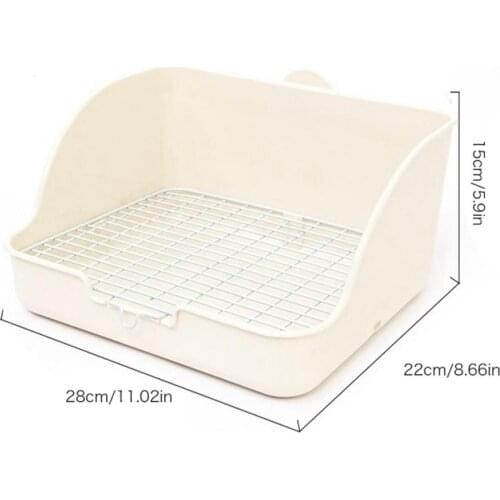 Plastic Pet Cat Rabbit Toilet Potty Trainer Corner Litter Box for Cats Sifting Cat Litter Box Pee Pad Tray Pet Trainer Cleaning
