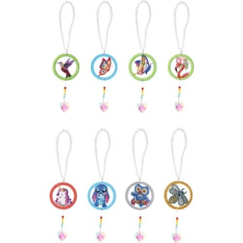 Bird Owl Butterfly Animal Hanging Prism Pendant Love Heart Crystal DIY Diamond Rhinetone Painting Craft Window Car Ornaments