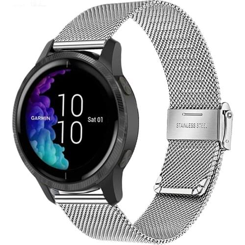 Stainless Steel Bands For Garmin Venu SQ Music Wrist Straps For Forerunner 245 645M Vivoactive 4 3/Venu Move 3 Luxe 20MM/22MM