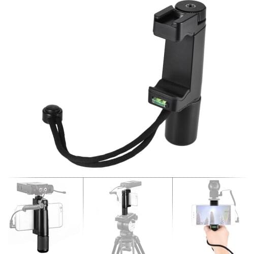 Andoer Photography Handheld Phone Holder Clamp Grip Phone Bracket with Cold Shoe for Video Recording Selfie for Smartphone