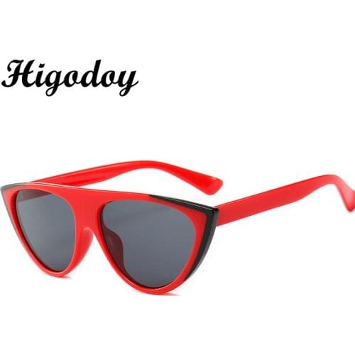 Higodoy Classic Cat Eye Sunglasses Women Mens Retro Vintage Oversized Sunglasses Luxury Brand High Quality Women Fashion 2019