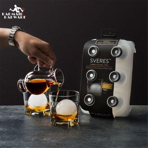 SVERES Jumbo Ice Mold Silicone Ice Cube Tray Mould Shape Cocktails (Set of 6) Halloween Party Spooky Fun Bar Tool Bar Accessory