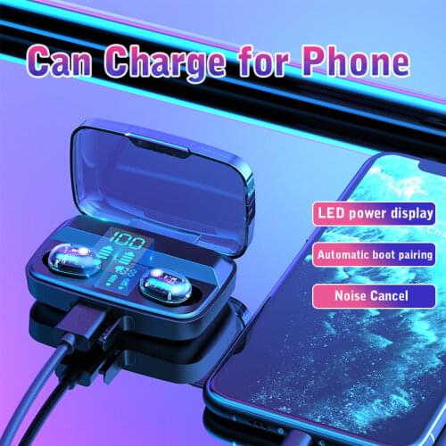 M13C Earphone Tws Wireless Bluetooth 5.0 Earbuds 1800mAh Charging Box LED Display 9D Stereo Earbuds With Microphone