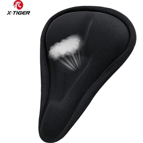 X-TIGER Men Bike Saddle Gels Cushion Mountain Bicycle Saddle Cover Breathable Racing Road Bicycle Back Seat Mat Accessories
