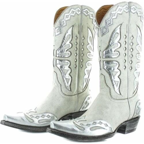 SaraIris INS Hot Sale Ladies Western Boots Slip On Chunky Heel Platform Cowgirl Cowboy Boots Qiality Luxury Vintage Winter Shoes