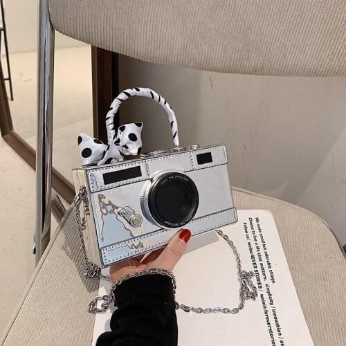 Women Personalized Pu Leather Shoulder Bag Camera Shape Clutch Ladies Retro Crossbody Bag Small Handbags And Purse For Girls