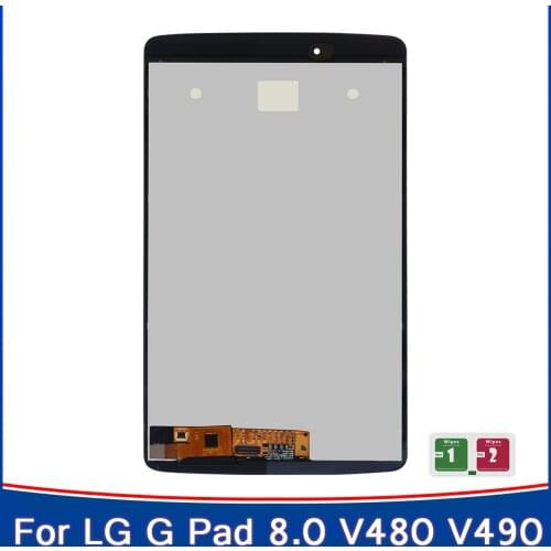 Tested For LG G Pad 8.0 V480 V490 LCD Display and Touch Screen Digitizer Panel Sensor Glass Assembly Replacement with Frame