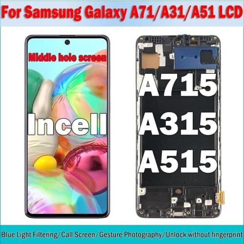Test Incell For Samsung Galaxy A51 A515 A31 A315 A71 A715 LCD Display Touch Screen Digitizer Assembly A315 A515 A715 TFT LCD