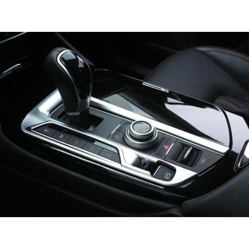 1pc ABS Silver Chrome Car Auto Interior Gear Shift Panel Frame Cover Trim for Maserati Levante 2016-2018