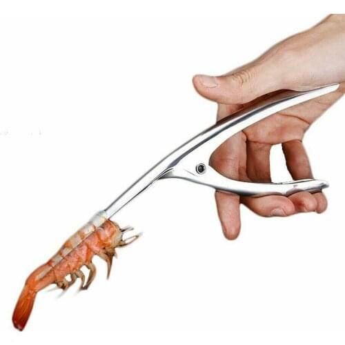 1pc Shrimp Peeler Portable Stainless Steel Shrimp Deveiner Lobster Practical Kitchen Supplies Knife Tools