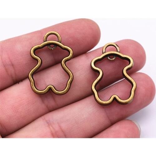 10pcs 27x19mm Antique Bronze Plated Hollow Irregular Charms Pendant DIY Handmade Jewelry Accessories