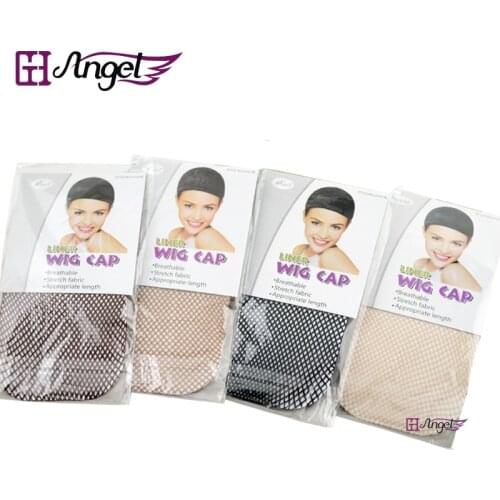 Angels 12pcs Nylon Wig Caps for Making Wig Weaving Hair Weft High Stretchable Elastic Hairnet Snood Mesh Glueless Wig Caps