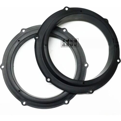 2PCS 6.5'' 6inch for Volkswagen VW Magotan Skoda Speaker Mounts Washer Adapters Brackets Speaker Mount Plates Mat Pad Nylon Ring